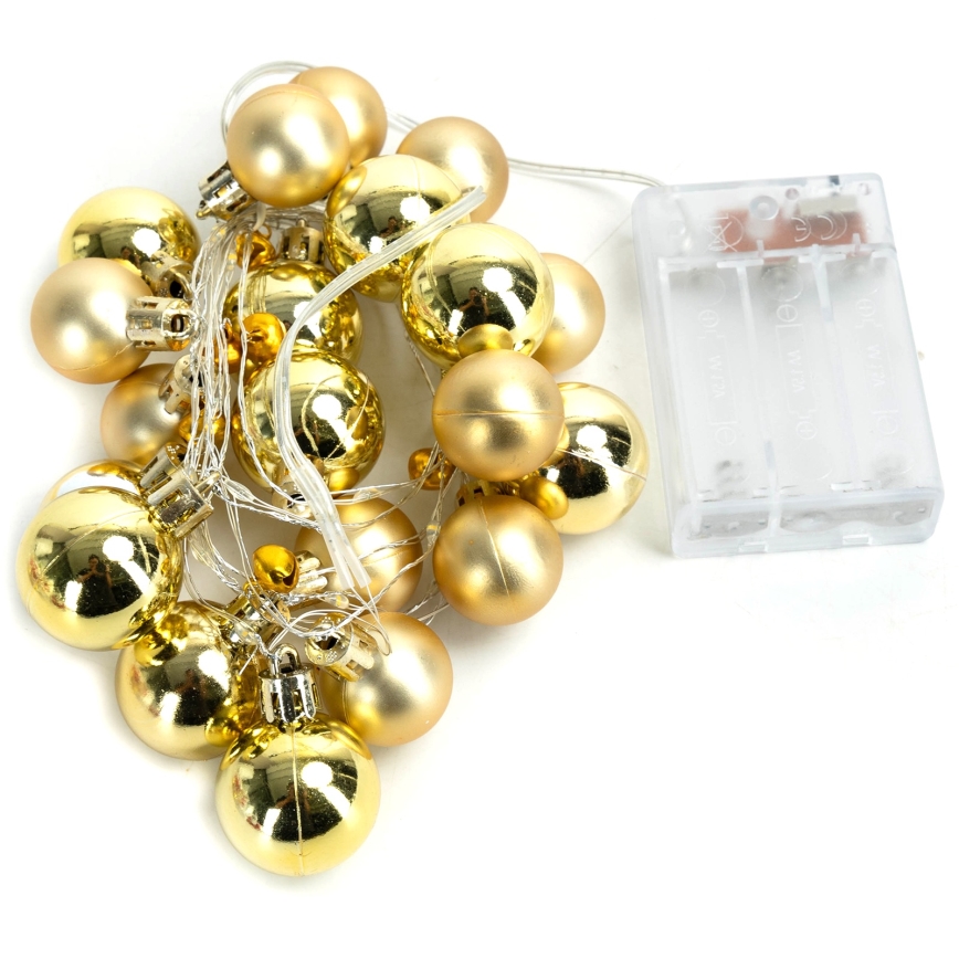 Aigostar - Cadena de luces LED para Navidad 20xLED/3xAA 2 m blanco cálido