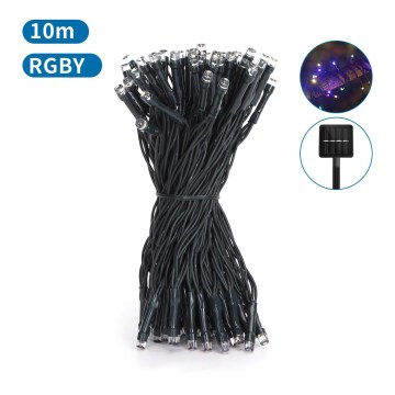 Aigostar - Cadena de luces LED solar, 100 LEDs / 8 funciones, 12 m, IP65, multicolor