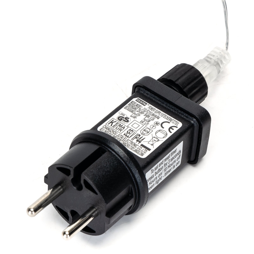 Aigostar - Cadena de luces navideña para exterior 150xLED/8 funciones 18m IP44 blanco cálido