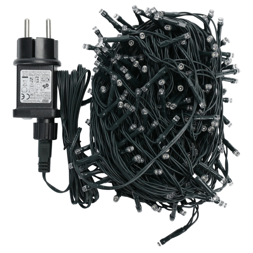 Aigostar - Guirnalda LED navideña para exterior, 200 LEDs / 8 funciones, 20 m, IP44, blanco frío