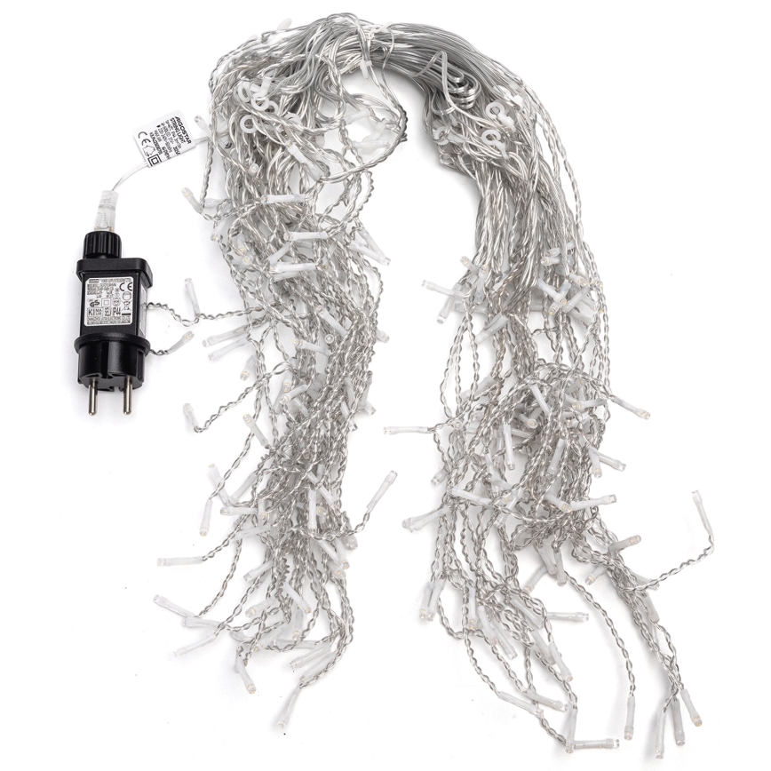 Aigostar - Guirnalda navideña LED para exterior 200xLED/8 funciones 10x0,4m IP44 blanco cálido