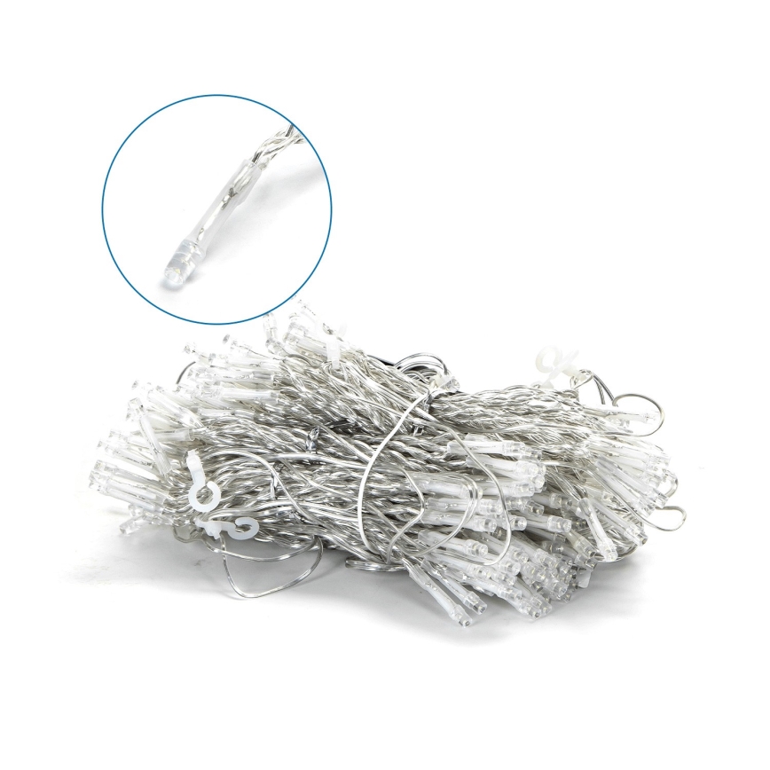 Aigostar - Cadena de luces navideñas LED para exterior 200xLED/8 funciones 5x2m IP44 blanco frío