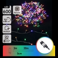 Aigostar - Cadena de luces navideñas LED RGBY para exteriores 600xLED/8 funciones 30 m IP44