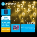 Aigostar - Cadena de luces navideñas solares LED 100xLED/8 funciones 8x0,6m 800 mAh IP65 blanco cálido