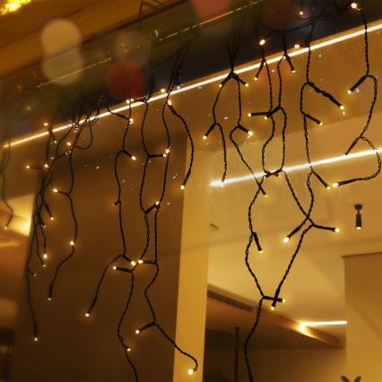 Aigostar - Cadena de luces navideñas solares LED 100xLED/8 funciones 8x0,6m 800 mAh IP65 blanco cálido