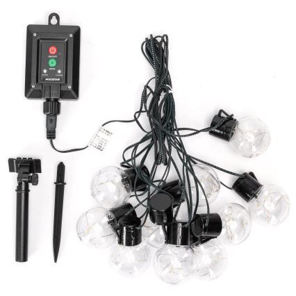 Aigostar - Cadena de luces navideñas solares LED 10xLED/8 funciones 6,5m IP65 500 mAh multicolor