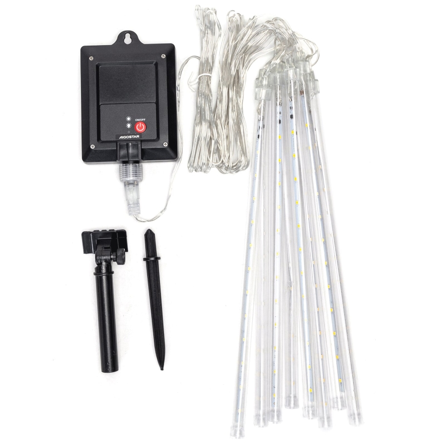 Aigostar - Cadena de luces navideñas solares LED 192xLED/8m IP65 1200 mAh blanco cálido