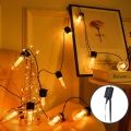 Aigostar - Cadena de luces navideñas solares LED 20xLED/11,5m IP65 1200 mAh blanco cálido