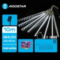 Aigostar - Cadena de luces navideñas solares LED 384xLED/13m IP65 1200 mAh blanco frío
