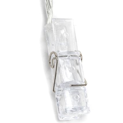 Aigostar - Cadena decorativa LED 20xLED/5W/USB 6 m blanco cálido