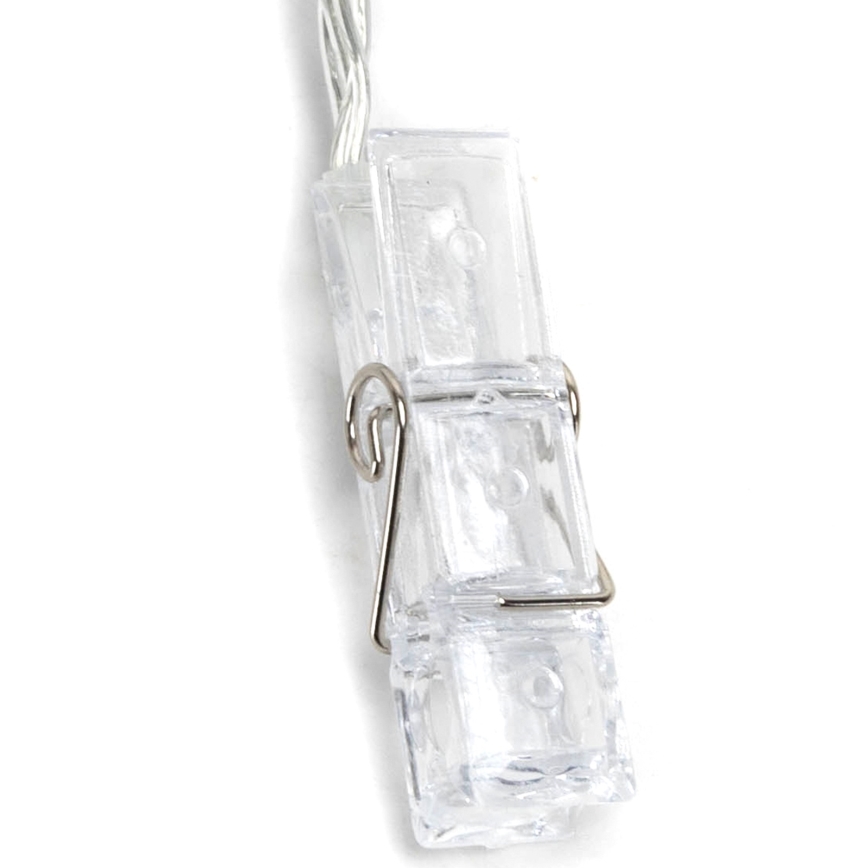 Aigostar - Cadena decorativa LED 20xLED/5W/USB 6 m blanco cálido