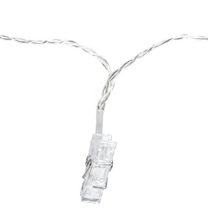 Aigostar - Cadena decorativa LED 40xLED/5W/USB 9 m blanco cálido