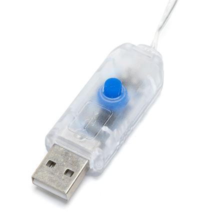 Aigostar - Cadena decorativa LED 40xLED/5W/USB 9 m blanco cálido