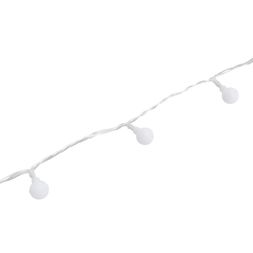 Aigostar - Guirnalda decorativa LED para exterior 50xLED/8 funciones 5 m IP44 blanco frío