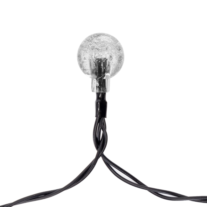 Aigostar - Cadena decorativa solar LED 50xLED/8 funciones 12m IP65 800 mAh blanco cálido