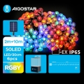 Aigostar - Cadena decorativa solar LED 50xLED/8 funciones 12m IP65 multicolor 800 mAh