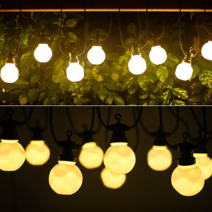 Aigostar - Cadena LED decorativa para exteriores 10xLED/8m IP44 blanco cálido