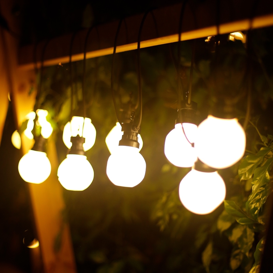 Aigostar - Cadena LED decorativa para exteriores 10xLED/8m IP44 blanco cálido