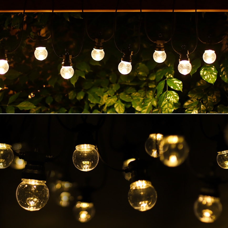 Aigostar - Cadena LED decorativa para exteriores 10xLED/8m IP44 blanco cálido