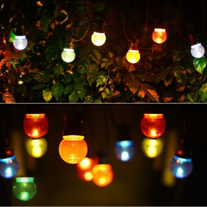 Aigostar - Cadena LED decorativa para exteriores 10xLED/8m IP44 blanco cálido