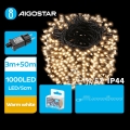 Aigostar - Cadena LED navideña exterior 1000xLED/8 funciones 53m IP44 blanco cálido
