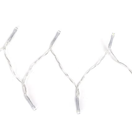 Aigostar - Cadena LED navideña exterior 100xLED/8 funciones/3xAA 10,3m IP44 blanco frío