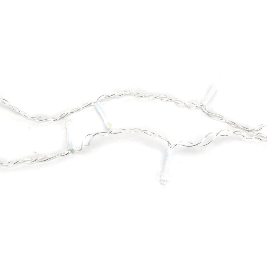Aigostar - Cadena LED navideña exterior 100xLED/8 funciones/3xAA 4,5x1,5m IP44 blanco frío