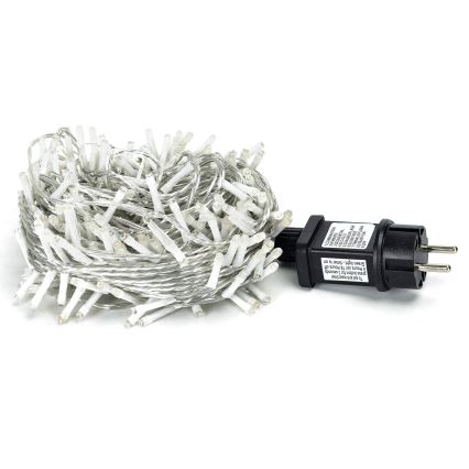 Aigostar - Cadena LED navideña exterior 200xLED/8 funciones 23m IP44 blanco cálido