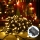 Aigostar - Cadena LED navideña exterior 200xLED/8 funciones 3xAA 10,3m IP44 blanco cálido