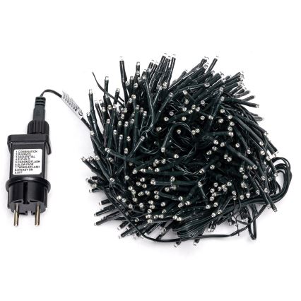 Aigostar - Cadena LED navideña exterior 400xLED/8 funciones 13m IP44 blanco frío