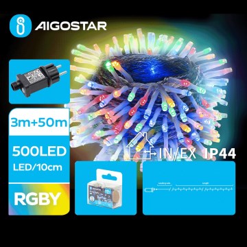 Aigostar - Cadena LED navideña exterior 500xLED/8 funciones 53m IP44 multicolor