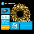 Aigostar - Cadena LED navideña exterior 800xLED/8 funciones 23m IP44 blanco cálido