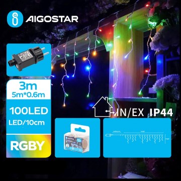 Aigostar - Cadena LED para exterior 100xLED/8 funciones 8x0,6m IP44 multicolor