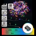 Aigostar - Cadena LED para exterior 300 LEDs / 8 modos, 3x AA, 15,3 m, IP44, multicolor