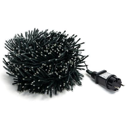 Aigostar - Cadena luminosa navideña LED para exterior, 600 LEDs/8 funciones, 18 m, IP44, blanco frío