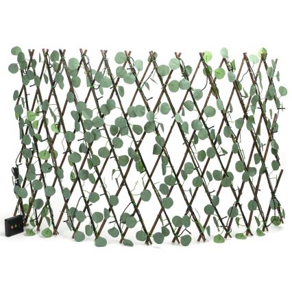 Aigostar - Cadena solar LED 102xLED/2x0,7m IP65 300 mAh blanco cálido eucalipto