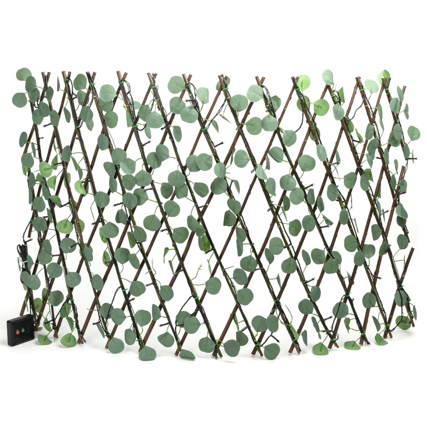 Aigostar - Cadena solar LED 102xLED/2x0,7m IP65 300 mAh blanco cálido eucalipto