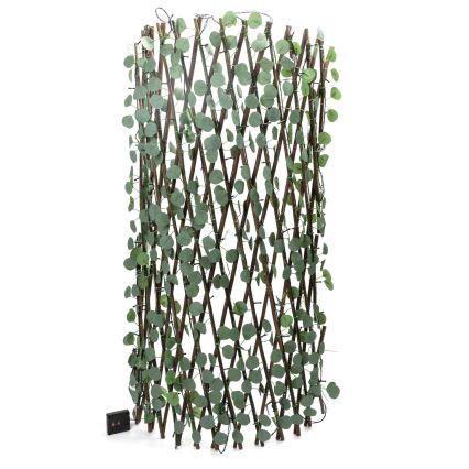 Aigostar - Cadena solar LED 148xLED/2x1,2m IP65 300 mAh blanco cálido eucalipto