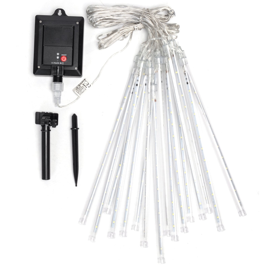 Aigostar - Guirnalda solar LED 384 LEDs / 13 m, IP65, 1200 mAh, blanco frío