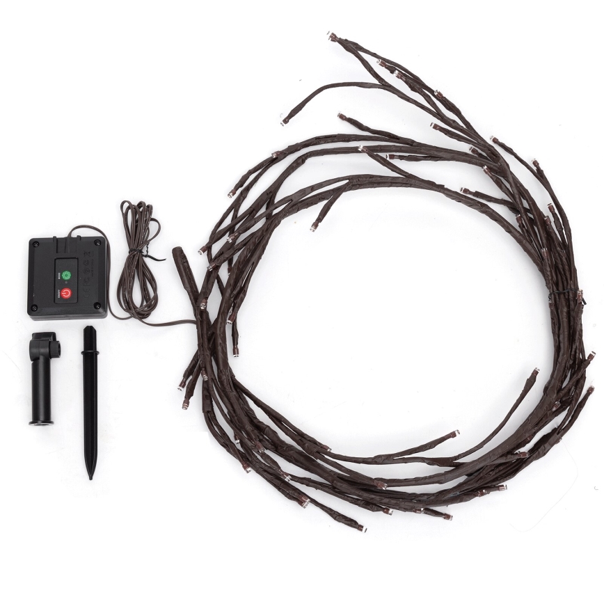 Aigostar - Cadena solar LED 72xLED/4m IP65 300 mAh blanco cálido ramas de árboles