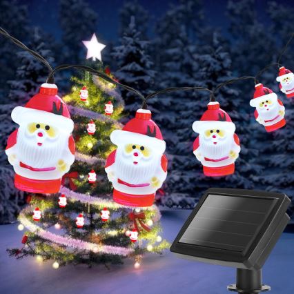 Aigostar - Cadena solar LED de navidad 10xLED/3,8 m IP44 blanco frío 400 mAh