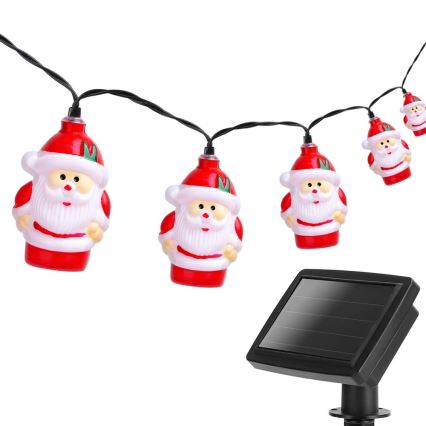 Aigostar - Cadena solar LED de navidad 10xLED/3,8 m IP44 blanco frío 400 mAh