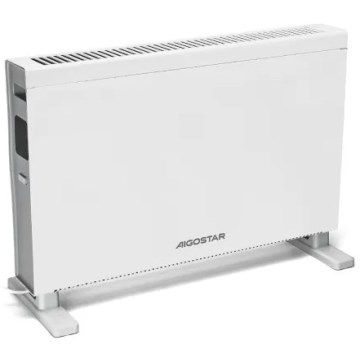 Aigostar - Calefactor/convector eléctrico con pantalla LCD ECO/1250/2000W/230V + mando a distancia