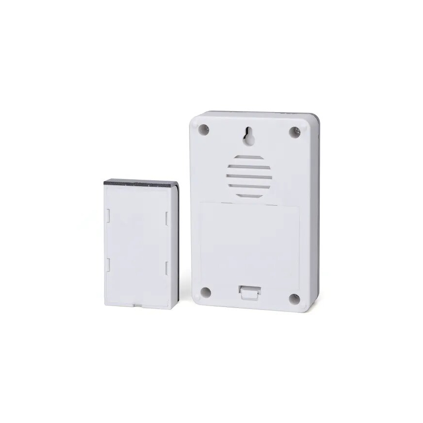 Aigostar - Campana inalámbrica 3xAA/12V IP44 blanco/plata