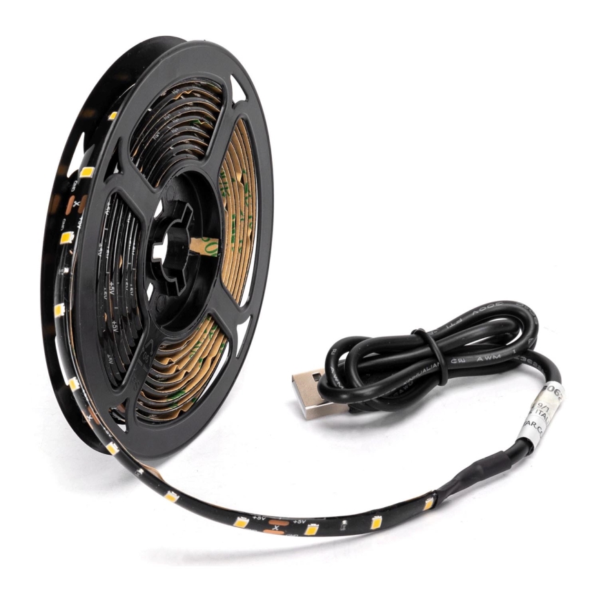 Aigostar - Cinta LED 2m LED/4,9W/5V 2700K IP65 negro