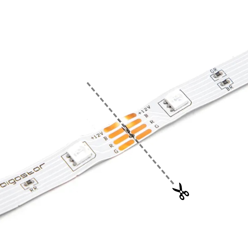 Aigostar - Cinta LED 2m LED/4,9W/5V 2700K IP65 negro