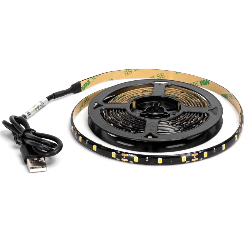 Aigostar - Cinta LED 2m LED/4,9W/5V 6500K IP65 negro