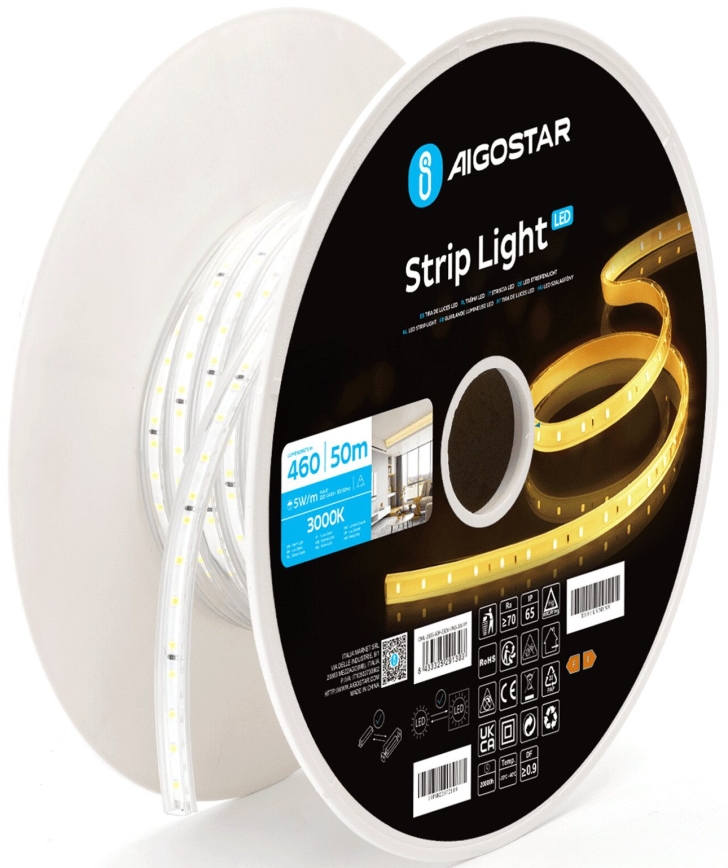 Aigostar - Cinta LED LED/250W/230V 50m 3000K IP65