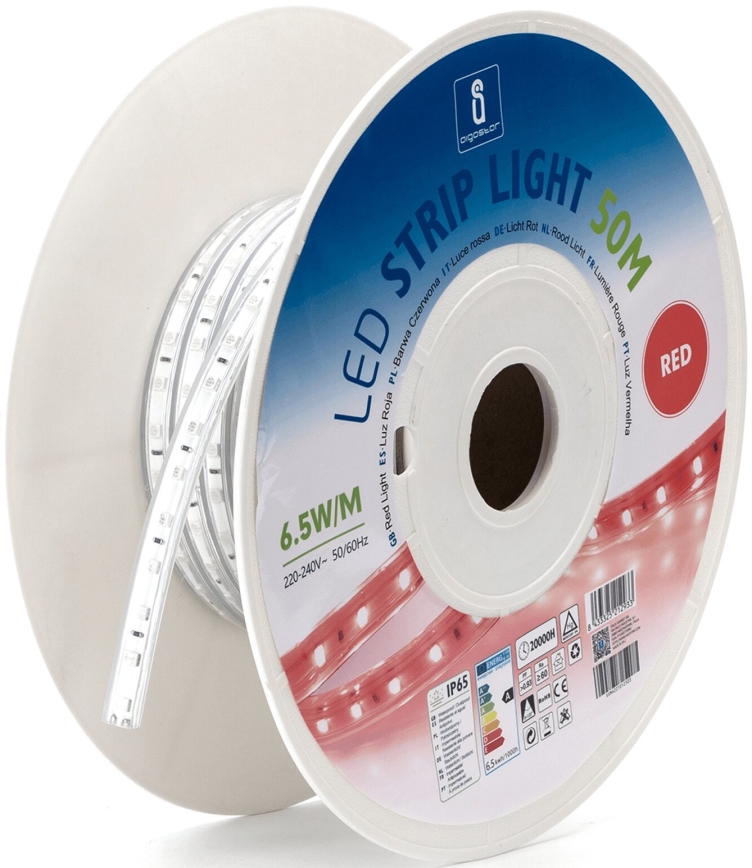 Aigostar - Cinta LED LED/325W/230V 50m rojo IP65