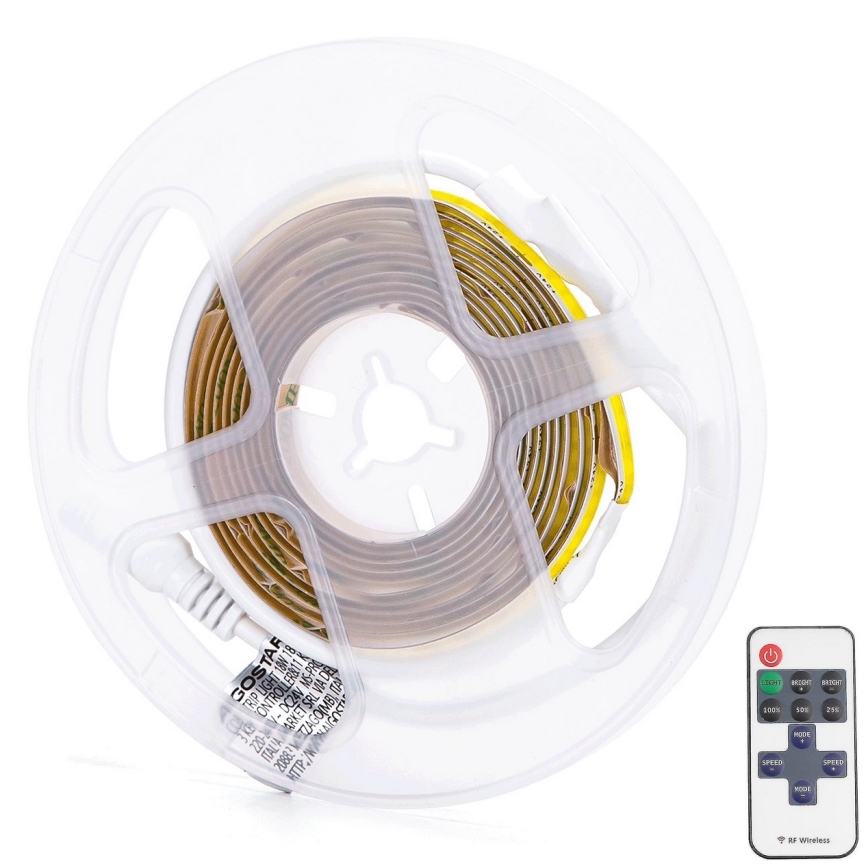 Aigostar - Cinta LED regulable 2m LED/18W/24/230V 3000K + control remoto